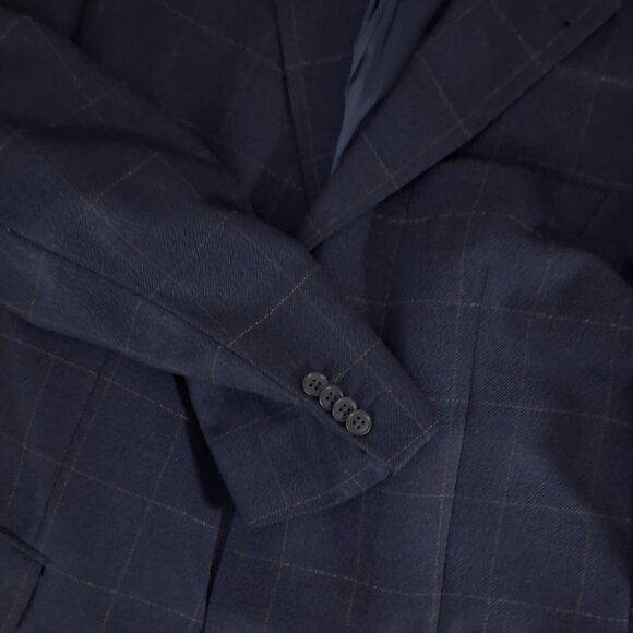 BAUMLER 100% Wool Sport Jacket Windowpane Blazer - Like New - Picture 6 of 7